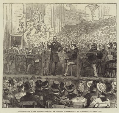 Herdenking van de tachtigste verjaardag van de graaf van Shaftesbury in Guildhall door Walter Paget
